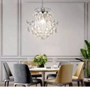 Candelabru cristal aluminiu/cristale artificiale, Lampa suspendata eleganta,culoarea cromului L501 Diametru 400mm