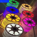 Furton led neon flex runda 220v 100m/10m rgb/albastru/rosu/vered