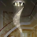 Candelabru Modern K9 Crystal Spiral Raindrops iluminat cu LED TotulPerfect L23-400