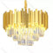 Candelabru cristal clasic Lustra cristal eleganta , schelet auriu , inaltime adjustabila ,927 Diam, E14 metal, cristal