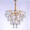 Candelabru cristal clasic Lustra cristal eleganta , schelet auriu , inaltime adjustabila ,910 Diam, E14 metal, cristal