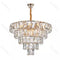 Candelabru cristal clasic Lustra cristal eleganta , schelet auriu , inaltime adjustabila ,910 Diam, E14 metal, cristal