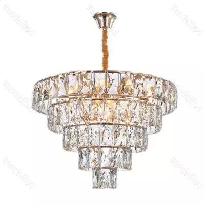 Candelabru cristal clasic Lustra cristal eleganta , schelet auriu , inaltime adjustabila ,910 Diam, E14 metal, cristal