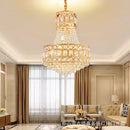 Candelabru cristal clasic Lustra cristal eleganta , schelet auriu , inaltime adjustabila ,932 Diam, E14 metal, cristal