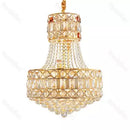 Candelabru cristal clasic Lustra cristal eleganta , schelet auriu , inaltime adjustabila ,932 Diam, E14 metal, cristal