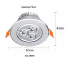 Spot LED 1W/3W/5W/7W/9W/12W/15W/18W  Rotund Mobil Argintiu 220V