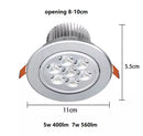 Spot LED 1W/3W/5W/7W/9W/12W/15W/18W  Rotund Mobil Argintiu 220V